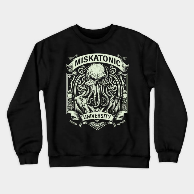 Cthulhu Miskatonic University Crewneck Sweatshirt by ShirtFace